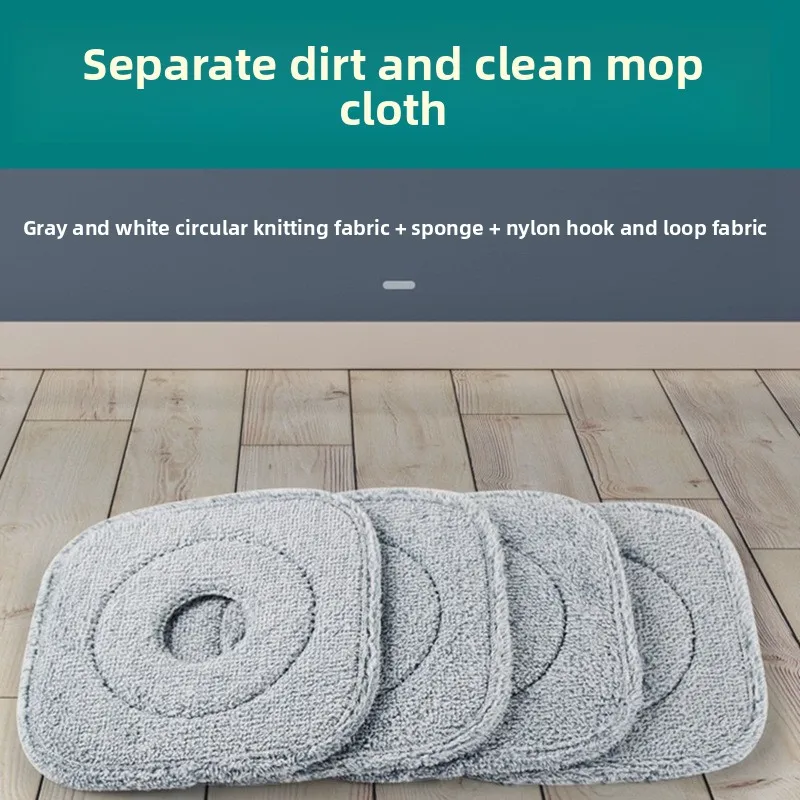 Spin Mop Refill Replacement Heads 2 Pack Round Square Microfiber Washable Mop Pads for Hand Press Twist Mop