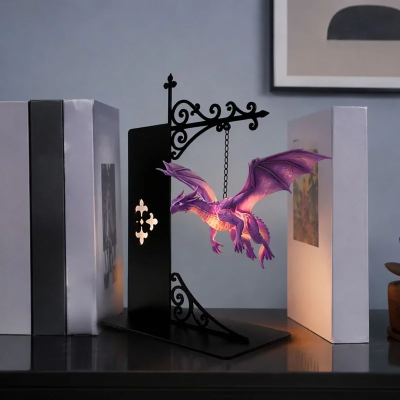 Floating Dragon Bookshelf Lamp Flying Dragon Bookshelf Lights Ornament Enchanting Floating Dragon Night Light Home Room Decor