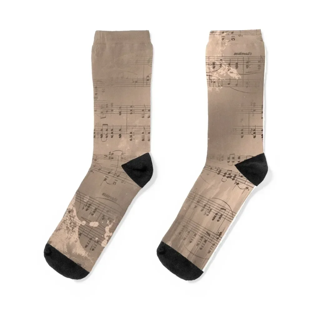 

Sheet Music - Mixed Media Partiture #2 Socks set Rugby floor Children's Socks For Girls Men's