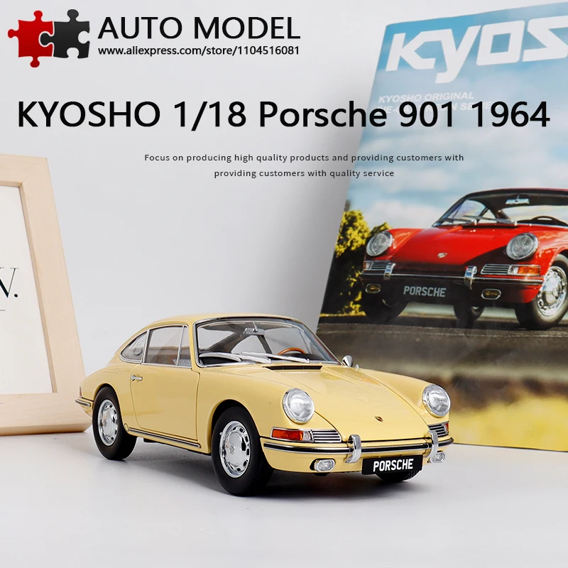 

1964 Porsche 911 901 Vintage Car Replica Alloy Car Model Limited Edition Collectible with Fully Openable Doors Kyosho 1:18 Die-Cast Metal Scale Static Model Adult Toy Boy's Gift First Generation Porsche