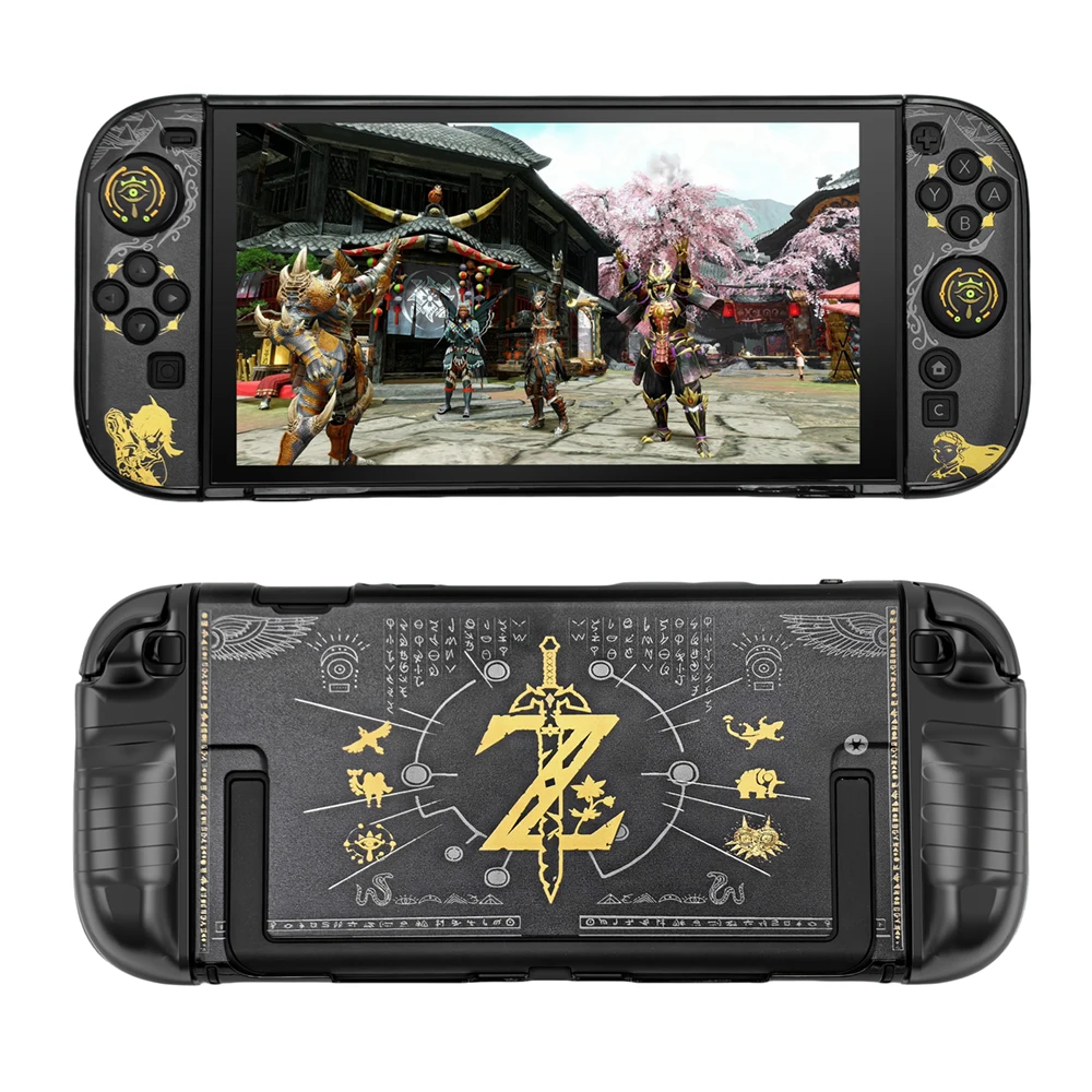 Case for Nintendo Switch 2 Cover Shell Dockable Protective Gaming Zelda Hard PC Black Switch 2 Accessories Controller JoyCon