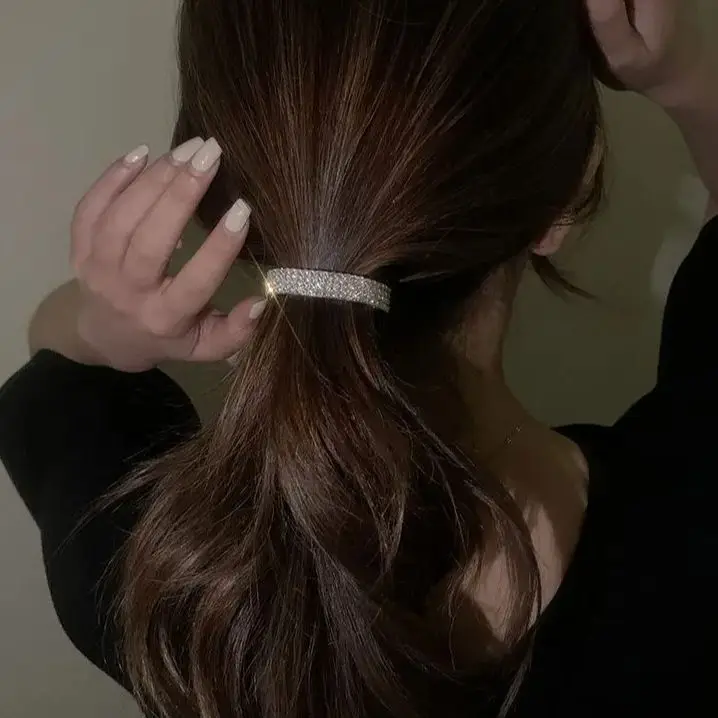 Elegant Spring Clip Hair Clip Korean Style Super Shiny Tail Net Red Sweet Hair Accessories Hairpin image 2