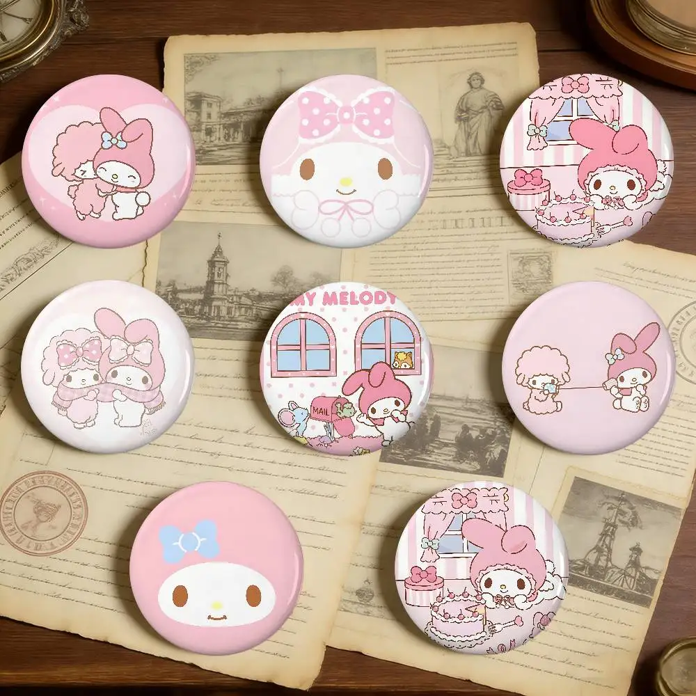 S-sugarbunnies Badges Peripheral Lapel Pins Tinplate Round Brooch For Shoulder Bag Accessories Souvenir Gifts