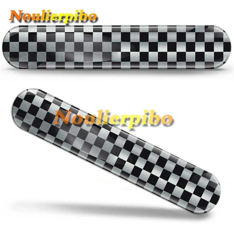 3d Epoxy Dome Car Sticker Checkered Racing Flag PVC Car Shock Absorbing Case Laptop Tablet Trolley Case Vinyl Die Cut Decal