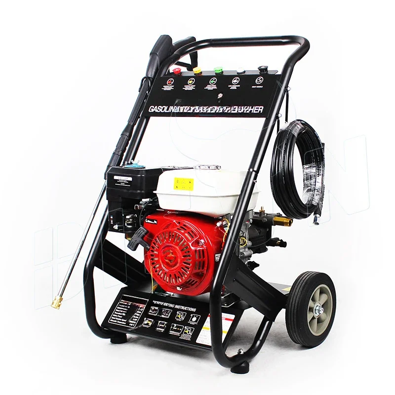 Portable gasoline high pressure cleaner, high-power household brush car mobile pump