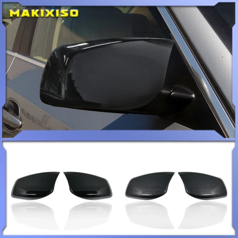 

2pcs Rearview Mirror Cover Carbon Fiber Style CW-BW-M12-RPLMT Fit for BMW E60 E61 E63 E64 2003 2004 2005 2006 2007 2008 ABS