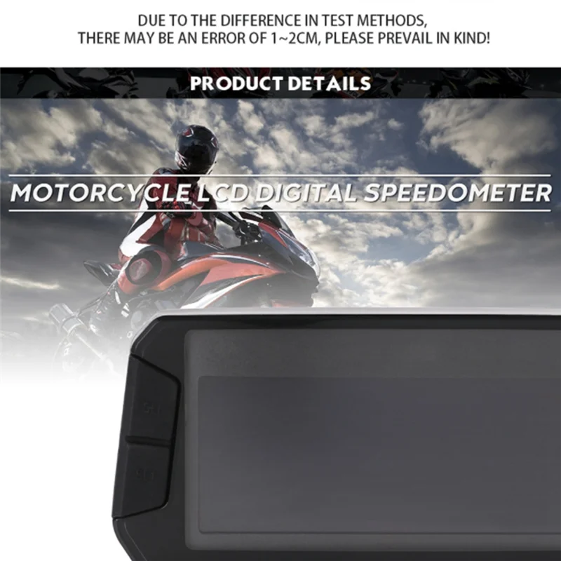

LED 12000RPM 6 Gear Universal Motorcycle LCD Digital Speedometer Backlight Odometer 2 4 Cylinders Meter With Sensor Wire Durable