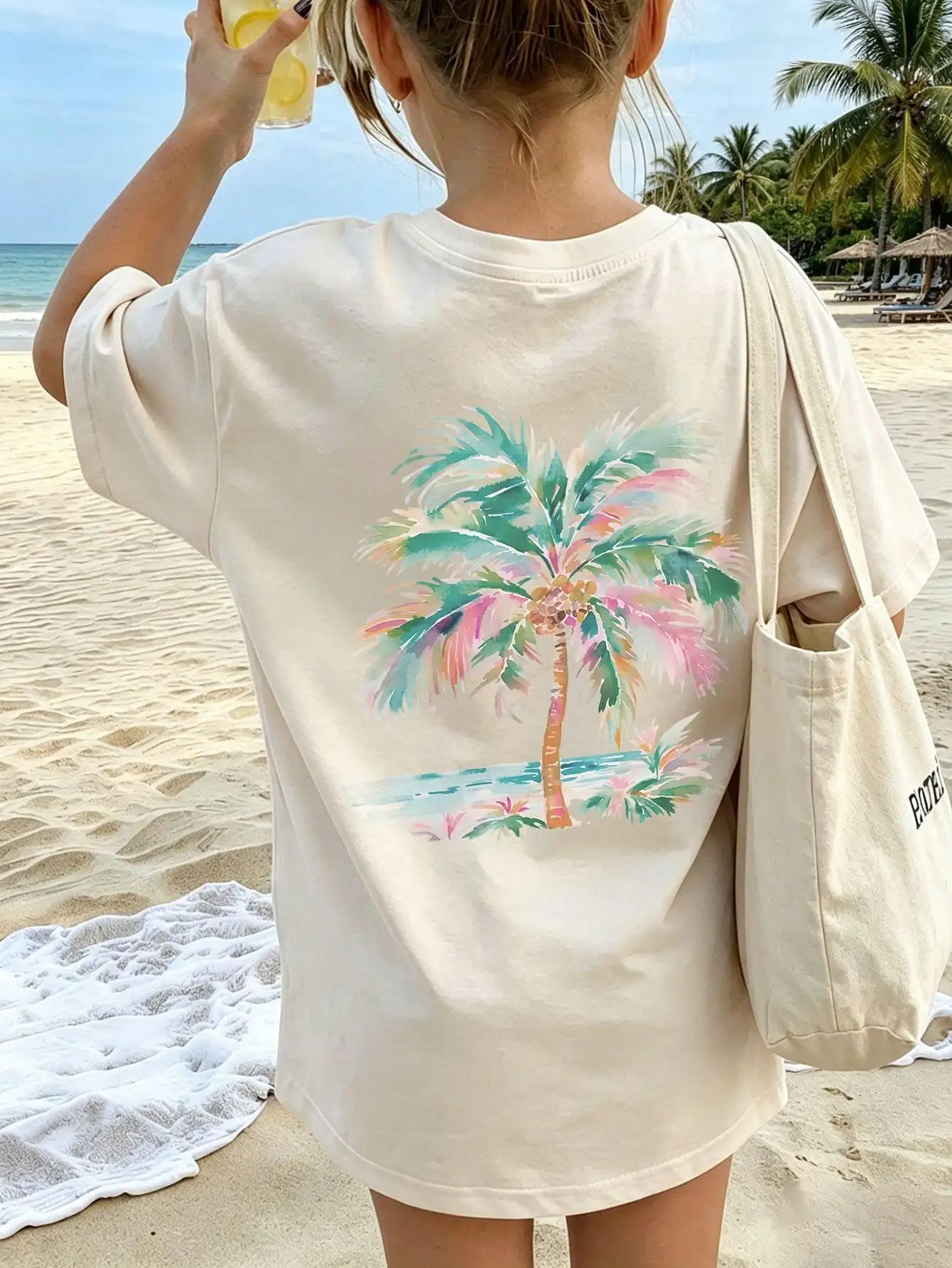 

1pc Tween Girl Printed Short Sleeve T-Shirt, Student Youth Clothing, Summer Gift For Kids