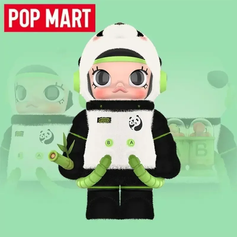 

POP MART-Mystery Box of Panda Series, оригинальная слепая коробка, игрушки-загадай, сумка, орнамент, фигурки, домашний декор, рабочий стол, мега-пространство, 400%