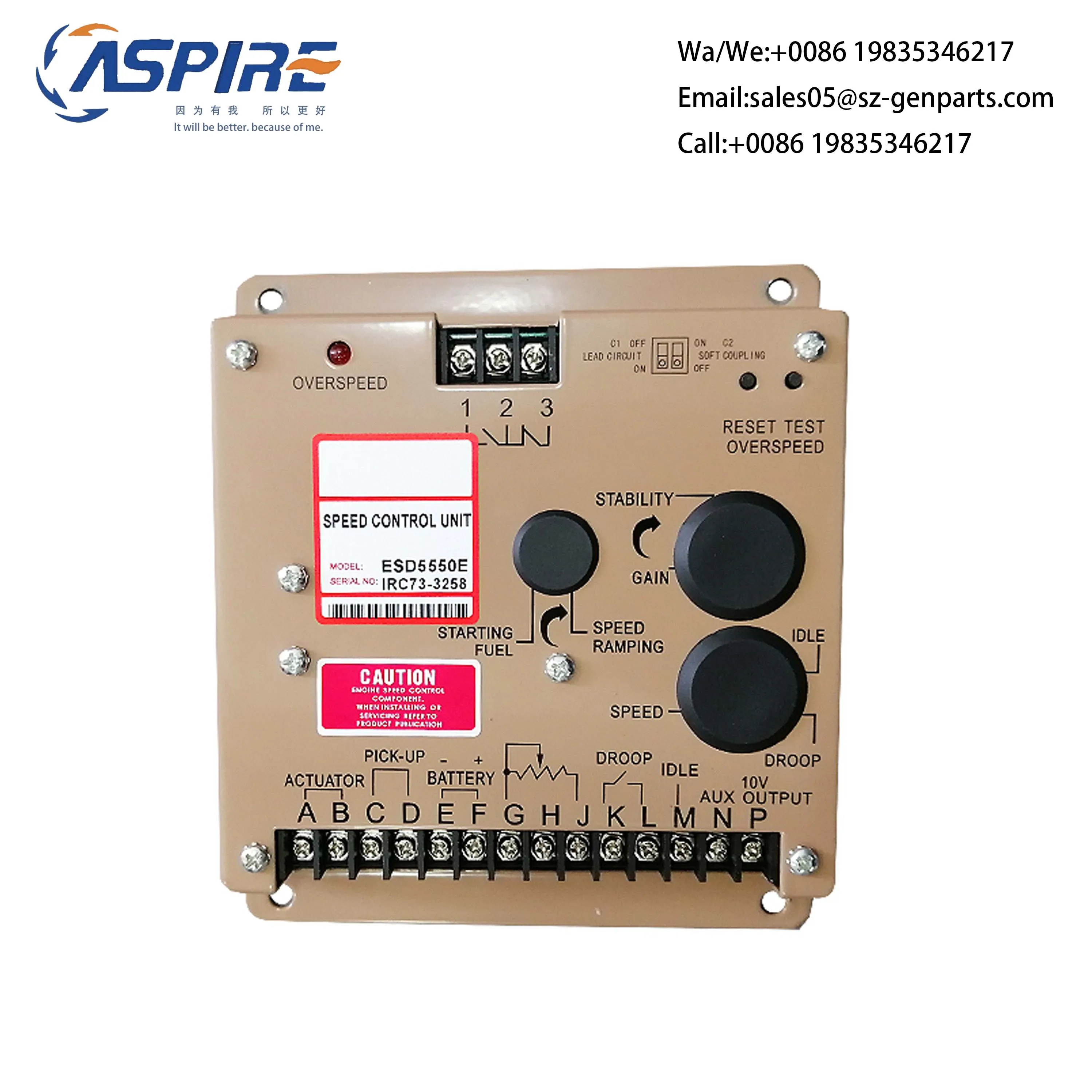 

ESD5550E Chinese Factory Speed Control Governor Unit Engine Controller for Diesel Genset Generator Spare Part