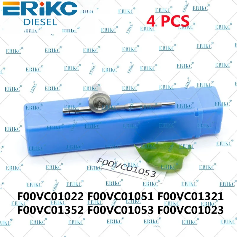 ERIKC 4 PCS F00VC01022 F00VC01051 F00VC01321 F00VC01352 F00VC01053 F00VC01023 Common Rail Parts Valve For Bosch Injector