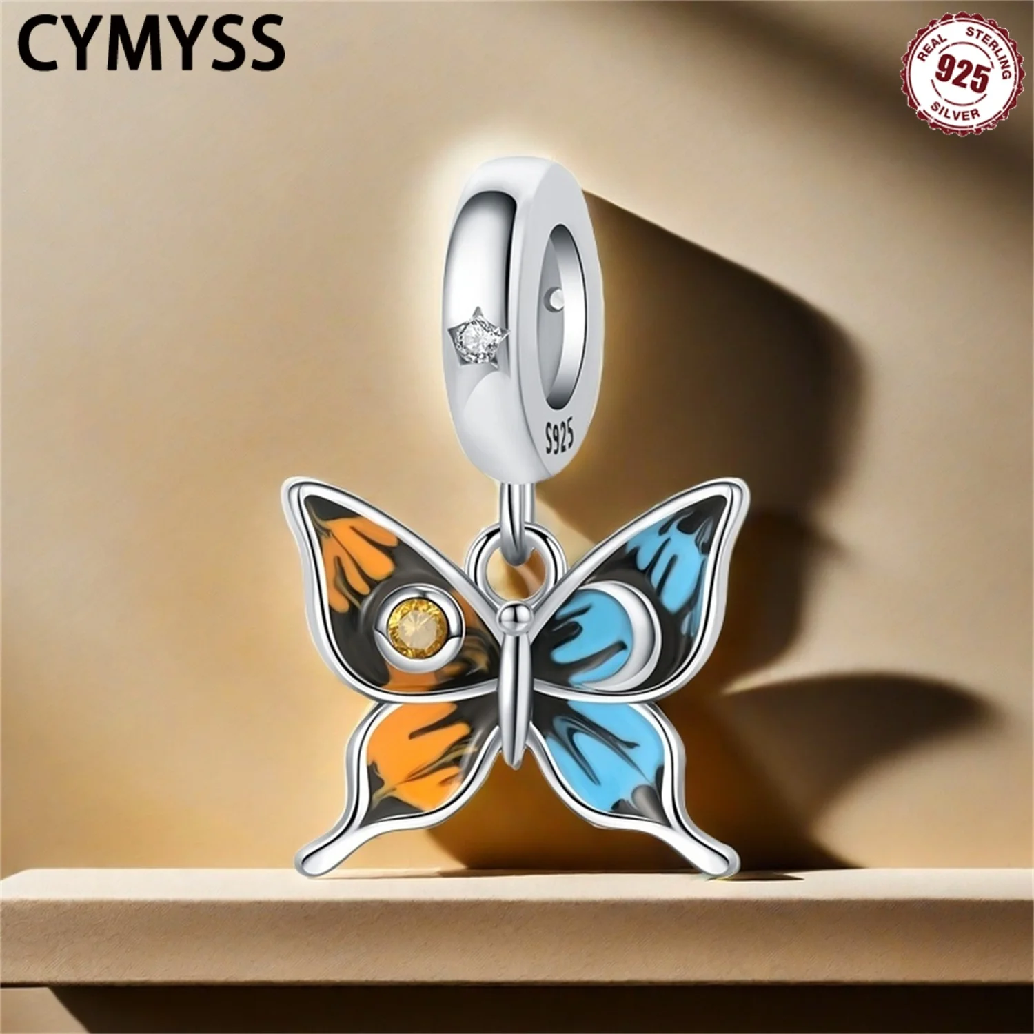CYMYSS 2025 Nieuwe 925 Sterling Zilveren Zon Maan Vlinder Hanger Boutique Verjaardagsfeestje Gift Sieraden Zirkoon vrouwen Hanger