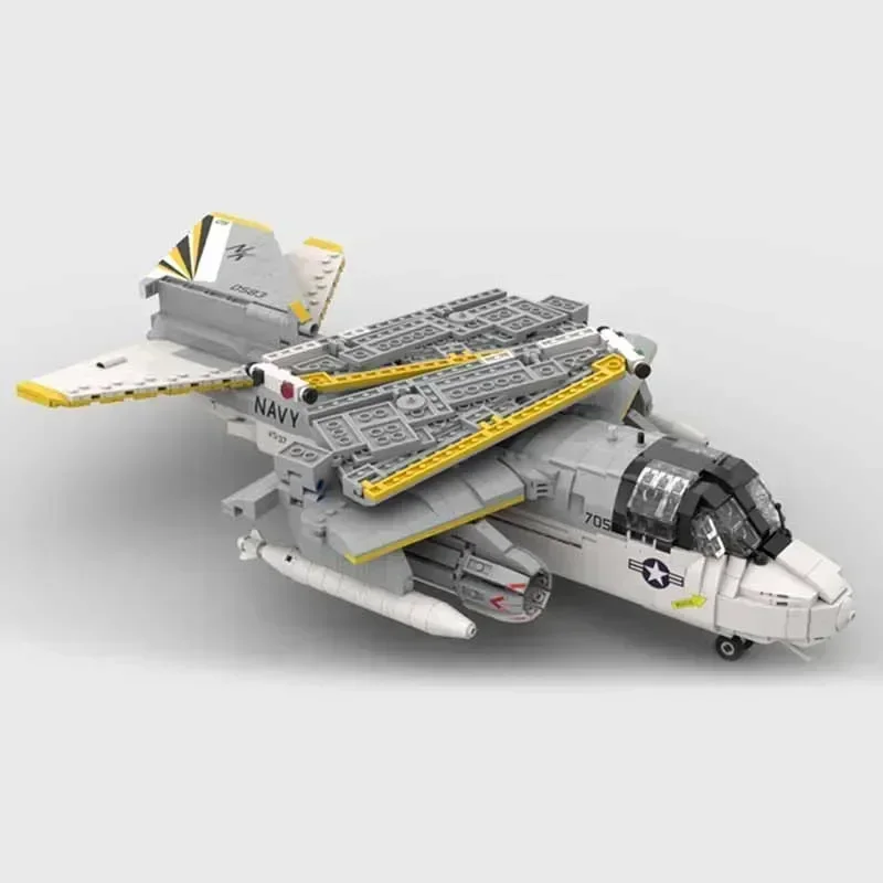 Moc Building Brick Military Aircraft Model 1:35 S-3 Viking Fighter Technology Modular Blocks Gift Christmas Toy DIY Set Assembly