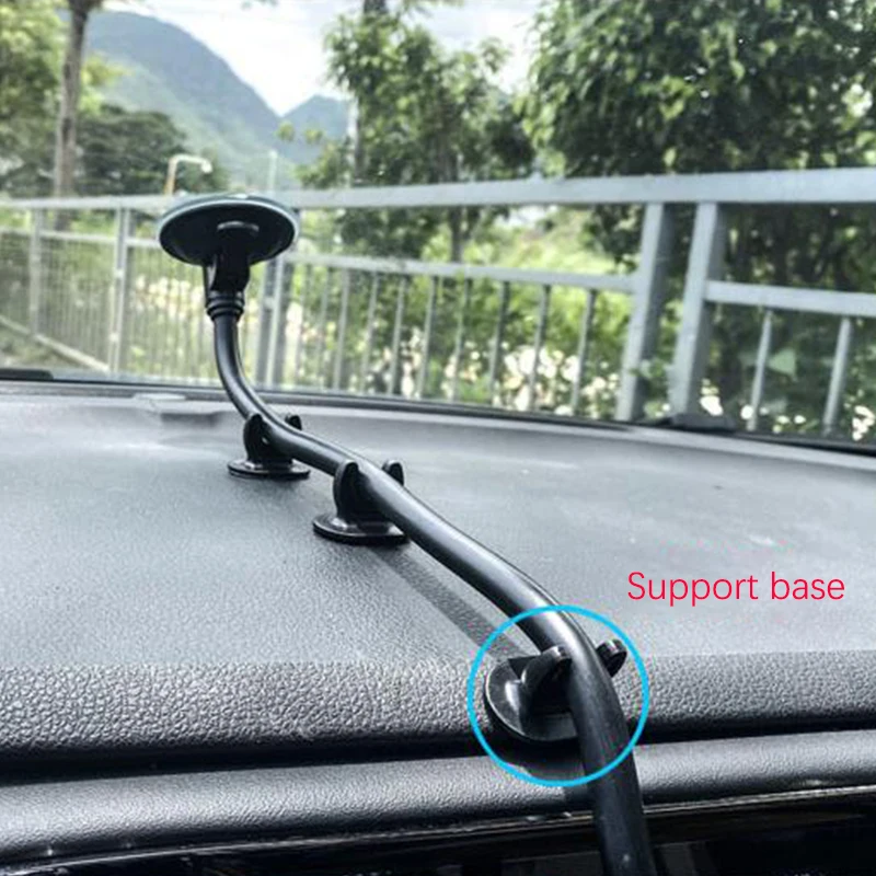 17MM Ball Head Hose Sucker Base For Wireless Car Charger 20W Car Mobile Phone Tablet Holder Accessories 2 Lengths