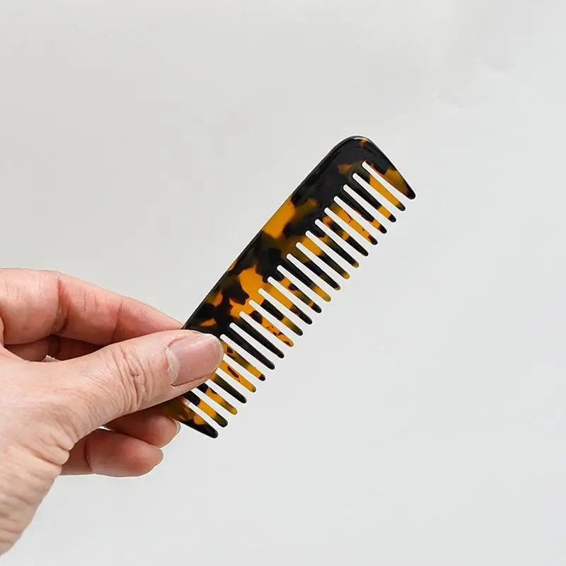 1Pcs Ideal Birthday Gift Portable Acetate Comb Pocket Size For Travel Daily Beard Grooming Compact Hairstyling Tool