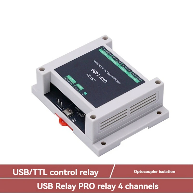 FFYY-산업용 제어 보드 USB 릴레이 PRO 4방향 릴레이 절연 레일 자동화 애플리케이션용 USB/TTL 제어 릴레이