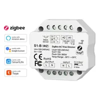 S1-B Tuya Zigbee RF AC Triac Dimmer LED Controller Push Switch Control 110V 220V 230V Smart Life APP for Alexa Google Assistant