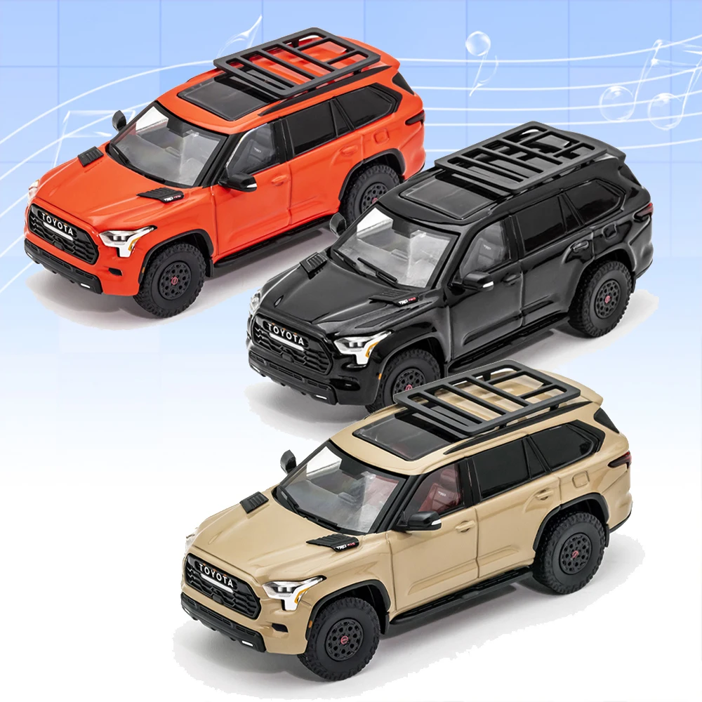 

1/64 модель автомобиля, литой под давлением сплав TOYOTA Sequoia XK80 TRD Pro, игрушки, модель автомобиля, классика, ностальгия, подарки для взрослых, сувенир, статический дисплей