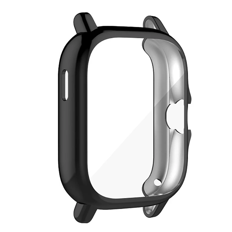 Protective Cover for Amazfit GTS 2 TPU Case for Huami Amazfit GTS 2E Smartwatch Protector A1968 Full Coverage Black