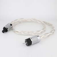 5N OCC single crystal US & EU AC Audiophile audio amplifier DAC filter HIFI Schuko Power cable Carbon fiber rhodium plating plug