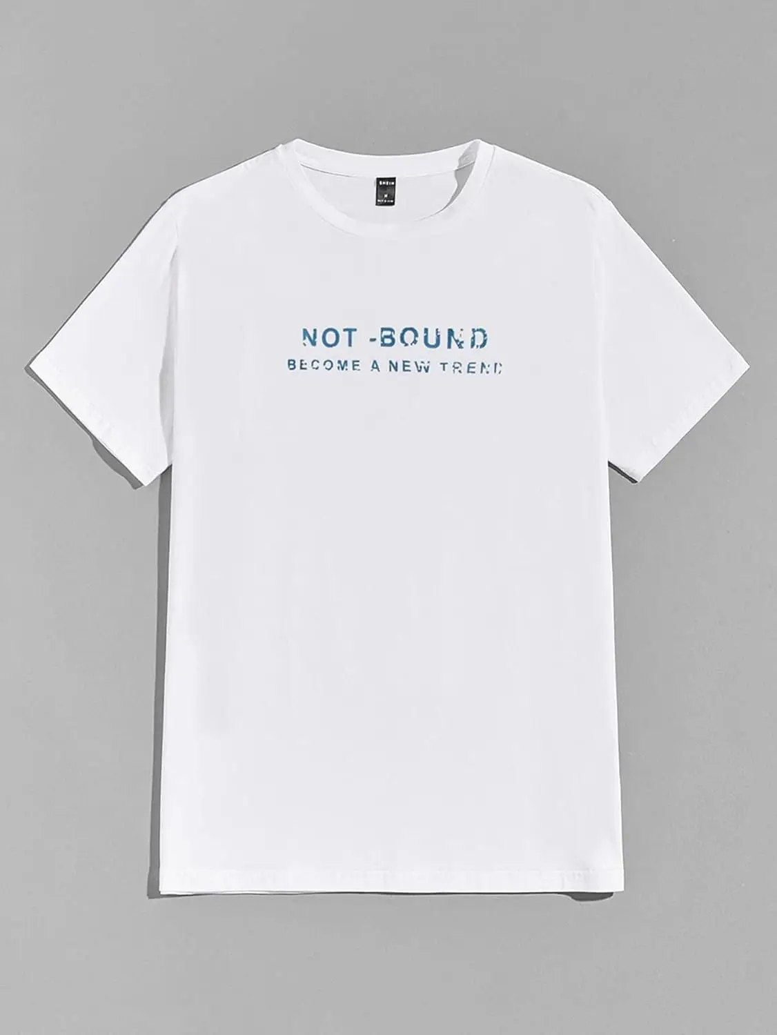 Men Slogan & Building Print Tee