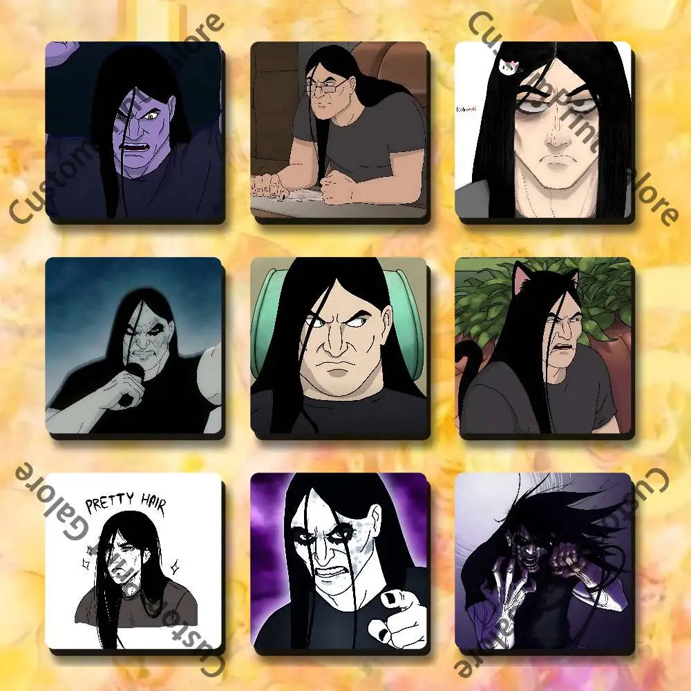 

D-Dethklok N-Nathan Explosion Soft Magnetic Refrigerator Magnets 5.5,7.5cm Personalized for DIY Kitchen Office Decorative