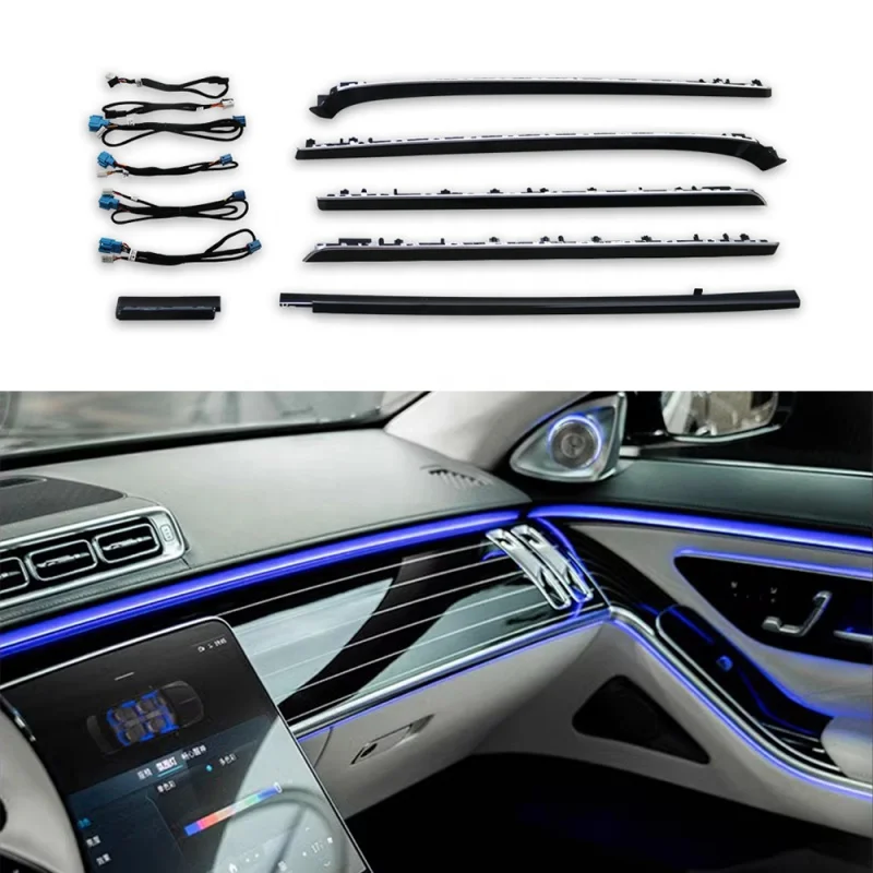 Luminous Interior Decor 64 Colors Atmosphere Light Ambient Lighting for Mercedes-Benz S-class W223 Maybach S300 S350