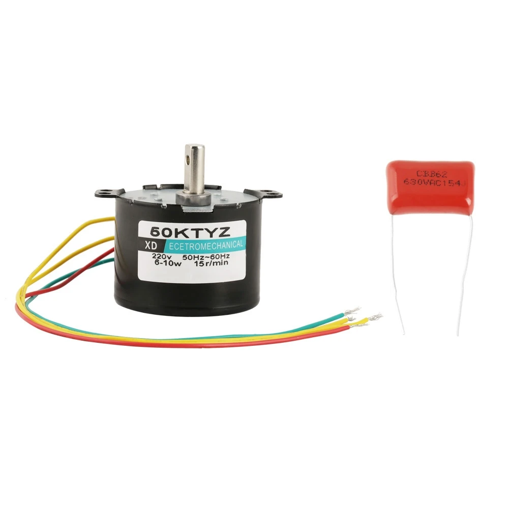 1PCS AC220V Miniature Low Speed Large Moment of Force Synchronous Motor CW/CCW (15rpm)
