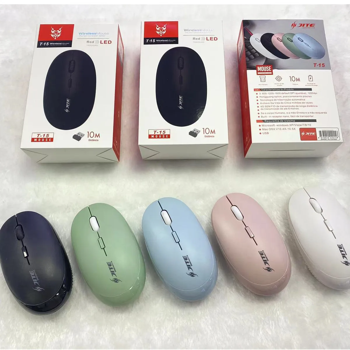 Wireless Rechargeable Mouse for Laptop Computer PC, Slim Mini Noiseless Cordless Mouse, 2.4G Mice for Home/Office