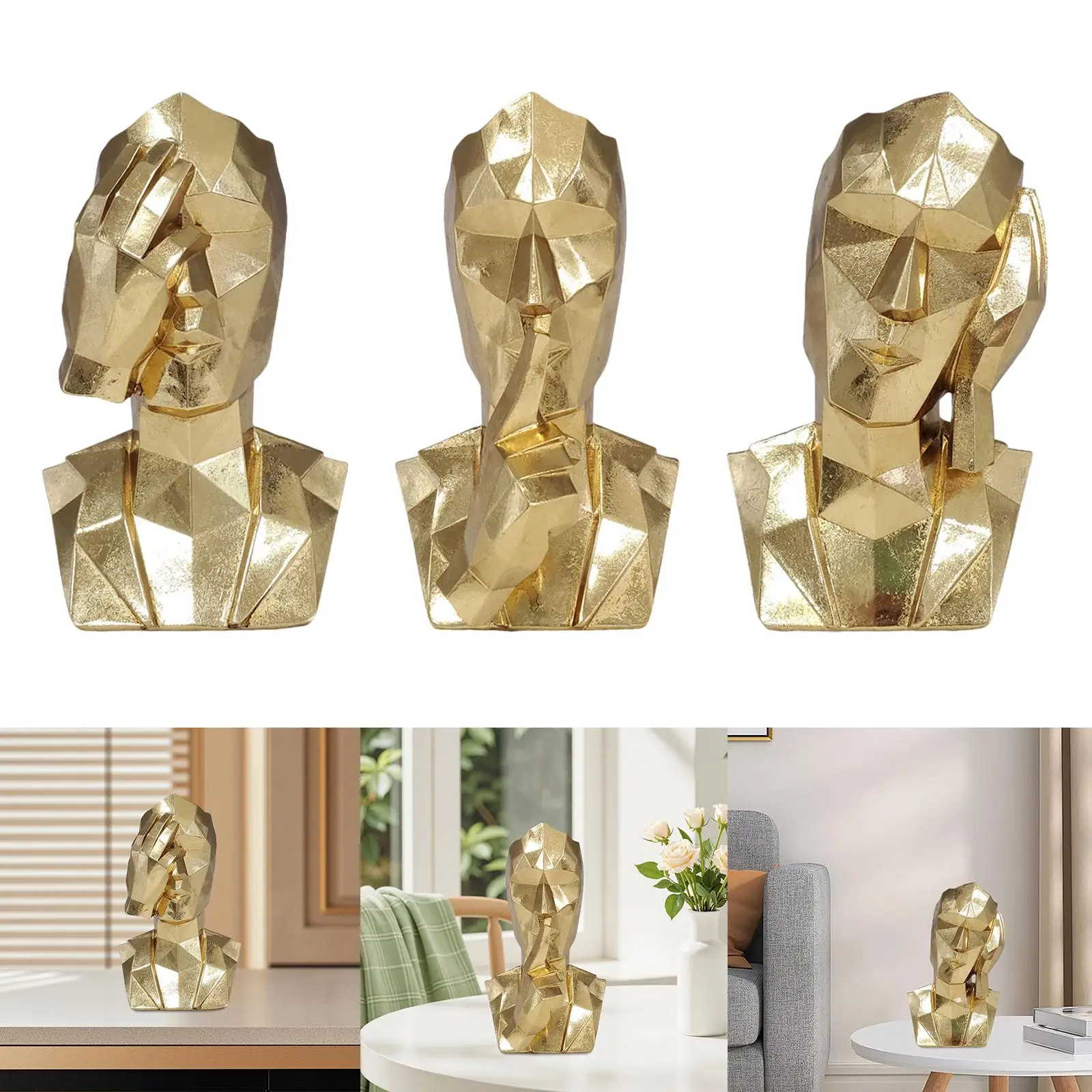

Thinker Statue Decorative Home Furnishing Collection Creative Art Craft Ornament for Living Room Cabinet Fireplace Desktop Shelf