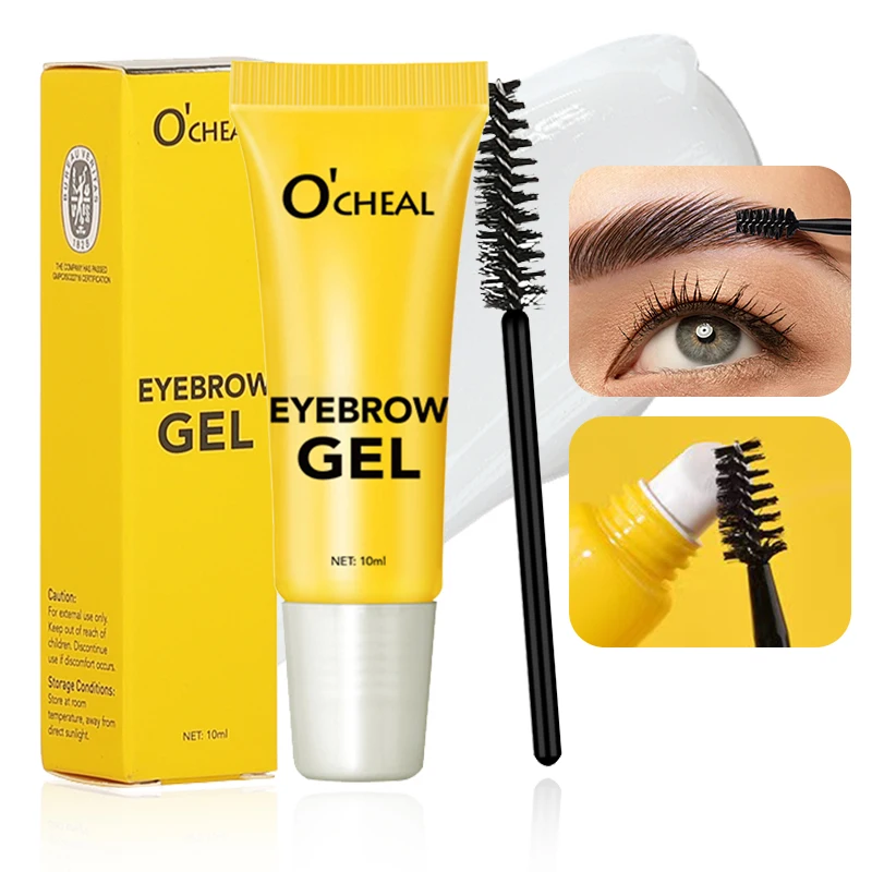 Gel de Cejas 3D O'CHEAL, Incoloro y Transparente, Crea Cejas Naturales, Secado Rápido, Resistente al Agua, Larga Duración, Maquillaje para Cejas Gruesas y Voluminosas
