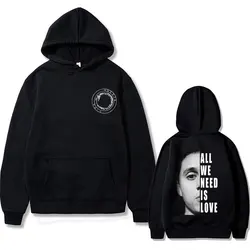 Sänger Canser bero alles, was wir brauchen, ist Liebe doppelseitigen Druck Hoodie Männer Frauen lose übergroße Sweatshirt männliche Mode schwarze Hoodies