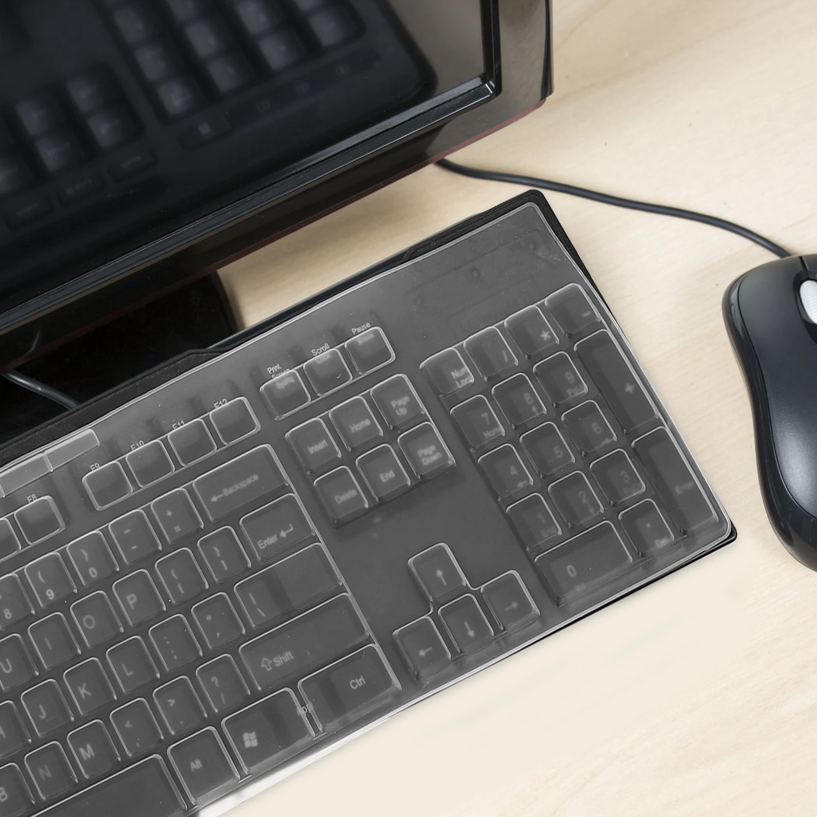 

2Pcs Silicone Keyboard Cover Flexible Film Mk270 Waterproof Keyboard Protective Film Dustproof Silent Input Comfortable