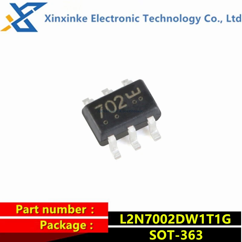 

100PCS L2N7002DW1T1G Marking：702 SOT-363 Dual N-Channel (With ESD) MOSFET