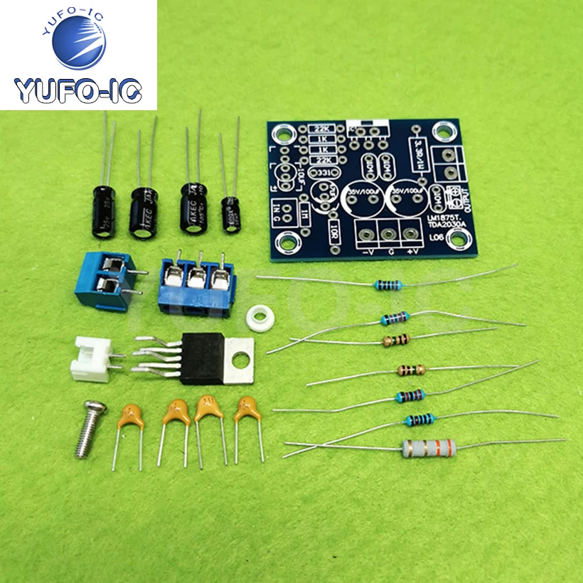 Free Ship 1PCS DIY Kit LM1875T Mono Enthusiast Amplifier Board Speaker Amplifier PCB Fabrication Assembly