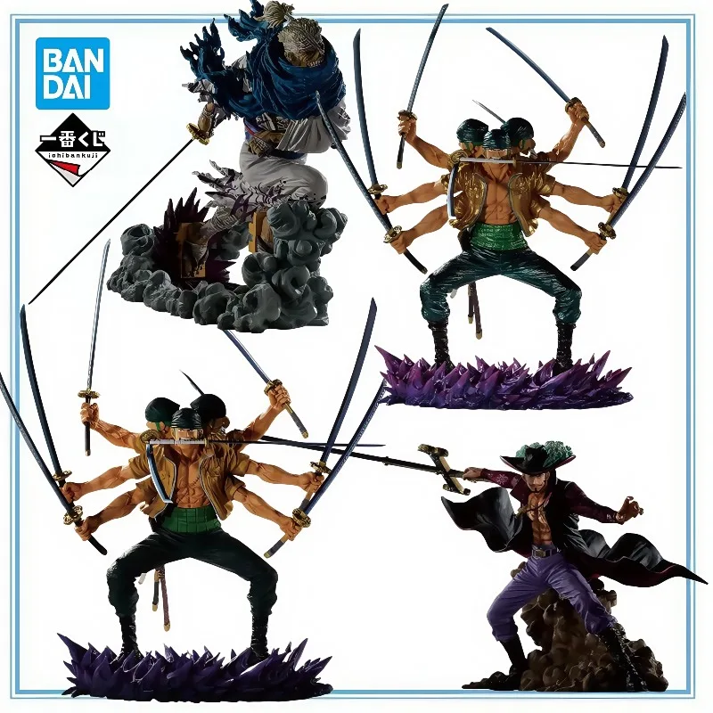 

BANDAI in Stock Genuine ONE PIECE EX Soul Genealogy Ichiban Kuji Mihawk Zoro Shimotsuki Ryuma Swordsman Garage Kit Gifts Toys