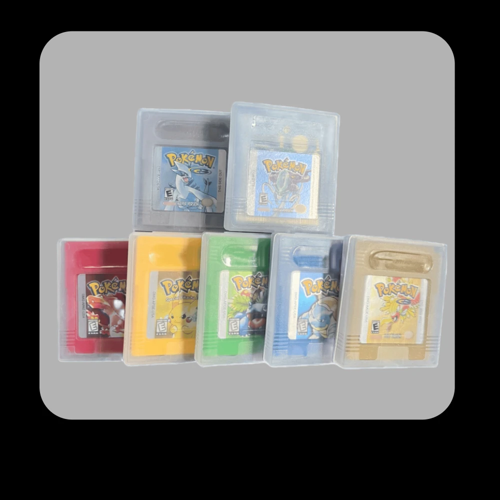 Hoge Quality16-bit GBC Video Game Cartridge Console Card Pokemon Blauw/Kristal/Groen/Goud/Rood/Zilver/Geel USA/FRA Versie