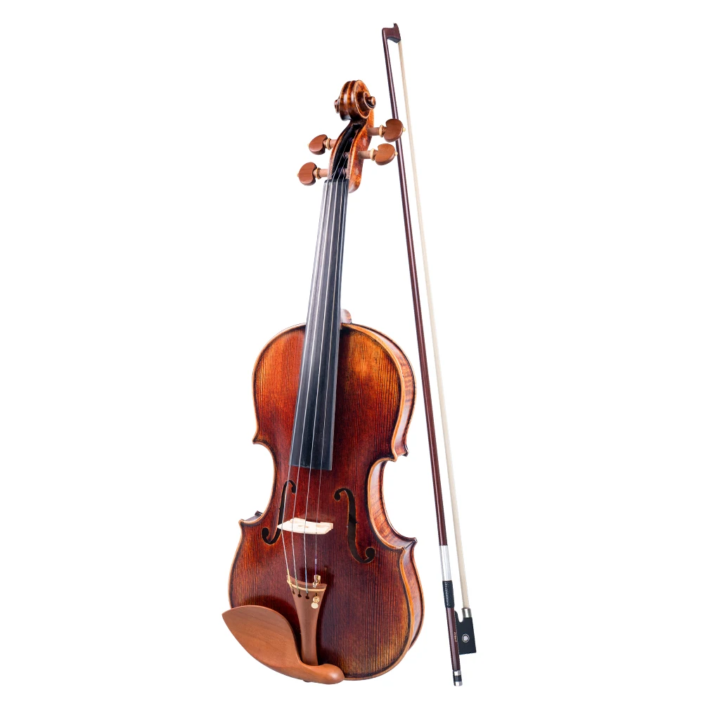 Master Maestro Antonio Stradivari 1716  Handmade Antique 4/4 Violin Concert Fiddle Full Size Violin Fiddle Kit SET