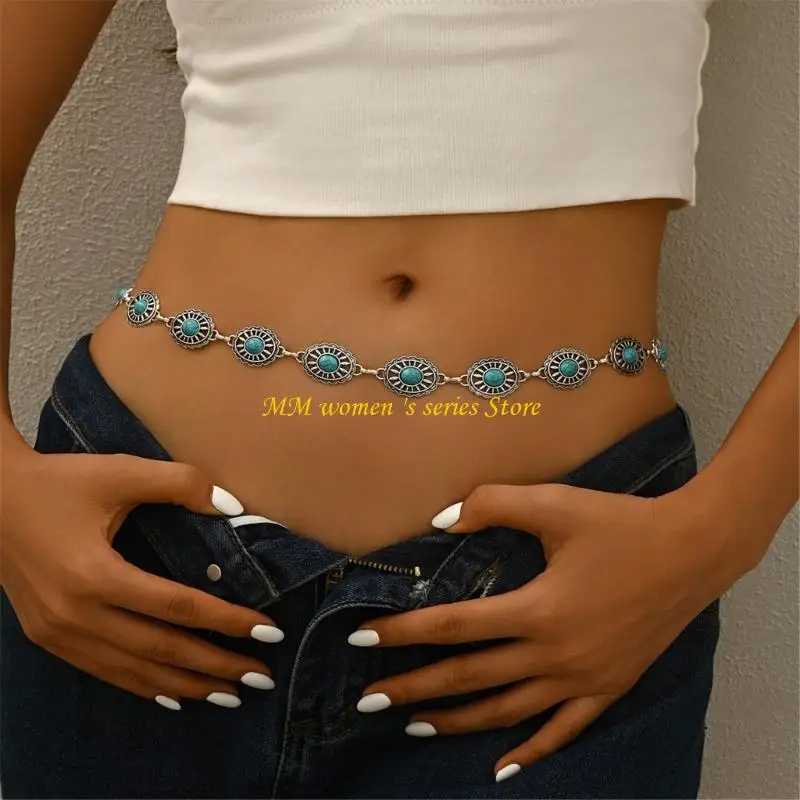 Q39C Elegant Belly Chain Belly Dance Waist Chain for Dress Chain Stylish