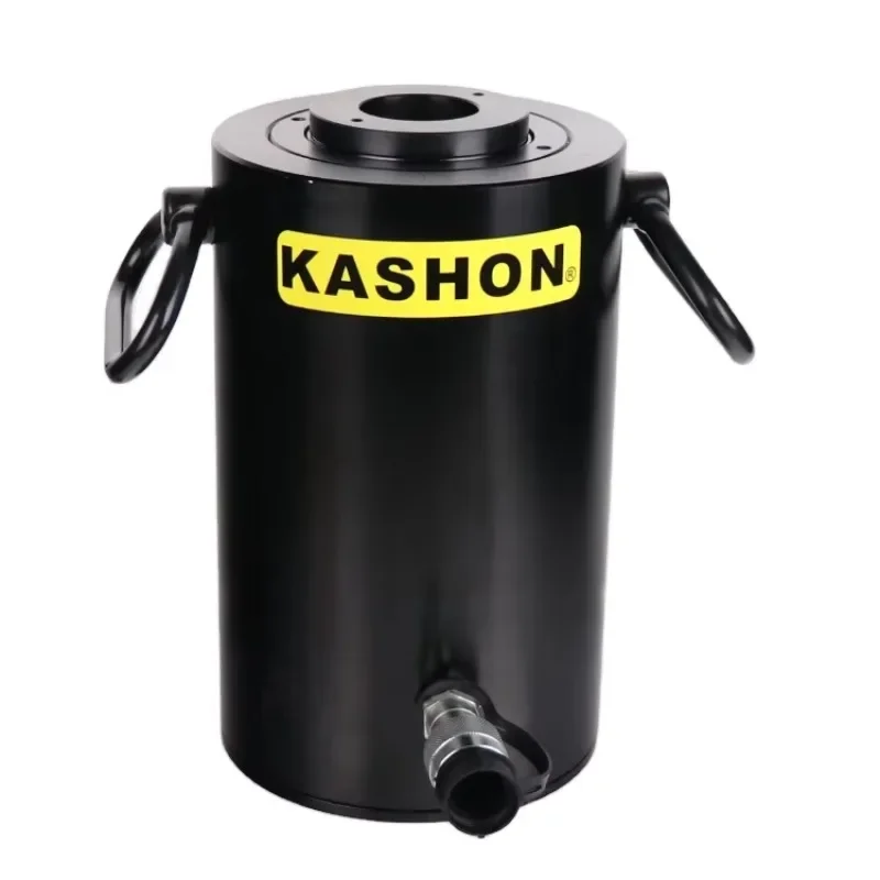 Cilindro hidráulico oco de alumínio de retorno por mola RACH-604 de 60 toneladas com furo central