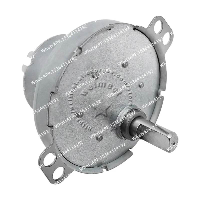 JS-50T(S) DC geared motor 3-24V high torque 2-200RPM metal casing plastic gear D-type shaft