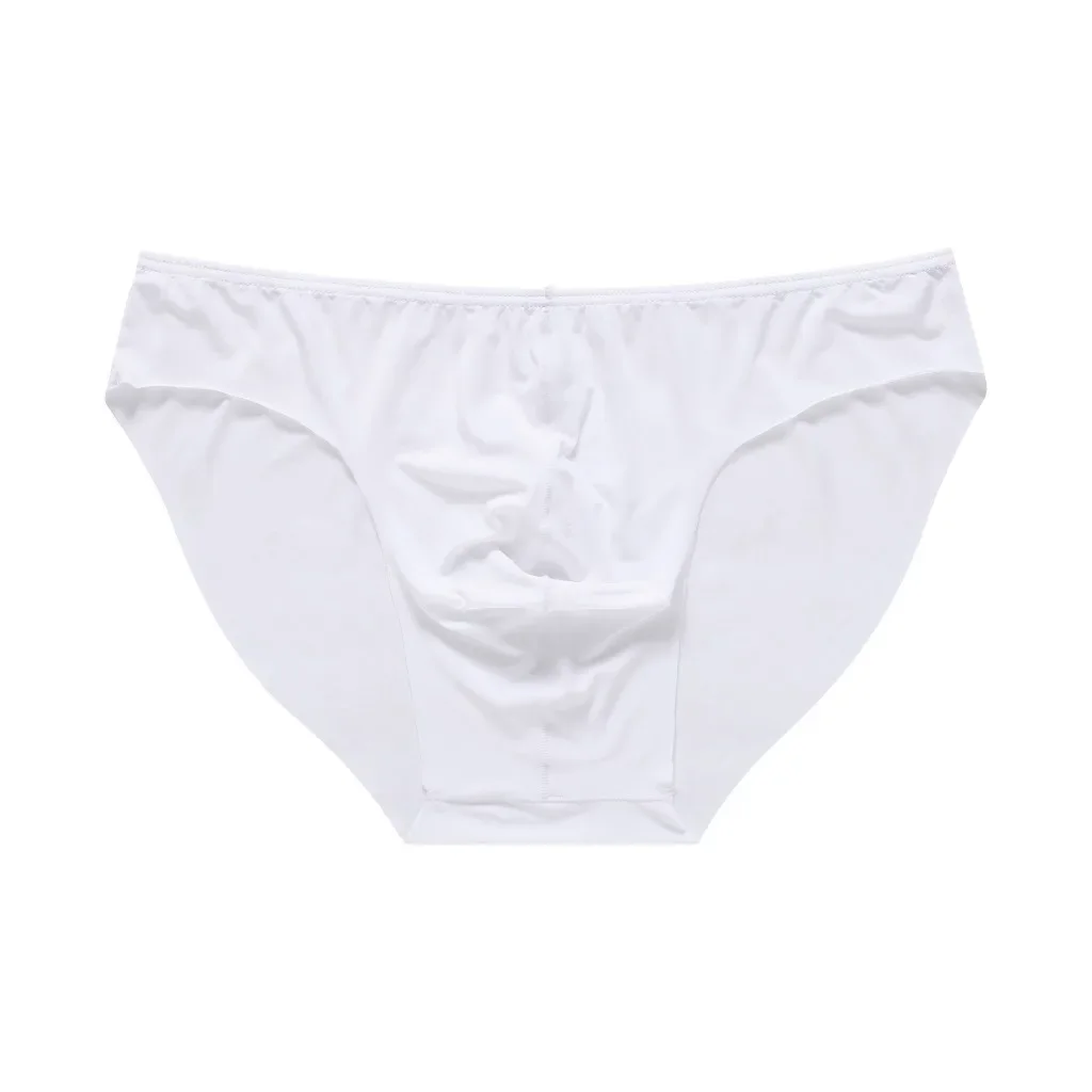

New Fashion Underwear Breathable Briefs Men Underpants Mid Waist Nylon Pouches Seamless Semi-Transparent Shorts