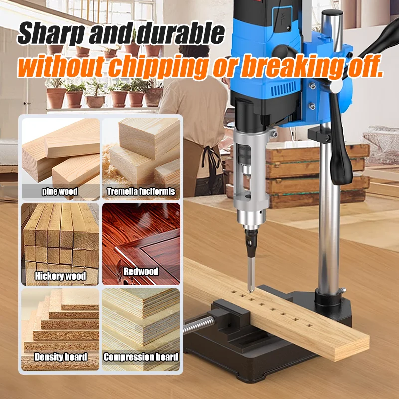 1Pcs 6-25mm HSS Square hole drill Woodworking Drill Auger Mortising Chisel Drill Set DIY Furniture Square Woodworking drill
