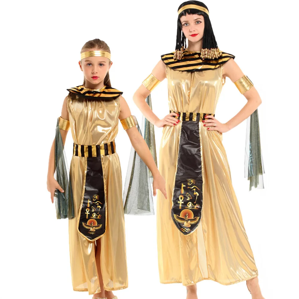 

Performance Ancient Egyptian Women's Costume Halloween Party Adult Clothes Dress up Children's Pharaoh Outfit Stage Costume