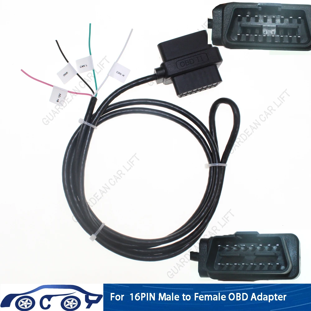 For Car OBD2 16PIN Male to Female OBD Adapter One-to-One Extended Plug Assembly Type OBDII 16 Pin Car cable