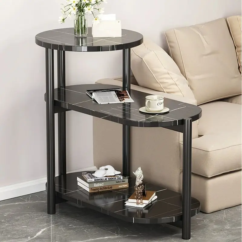 Modern Coffee Table Small Round Table Simple Bedside Table Simple Household Double Small Table Balcony Mini Sofa Side Table