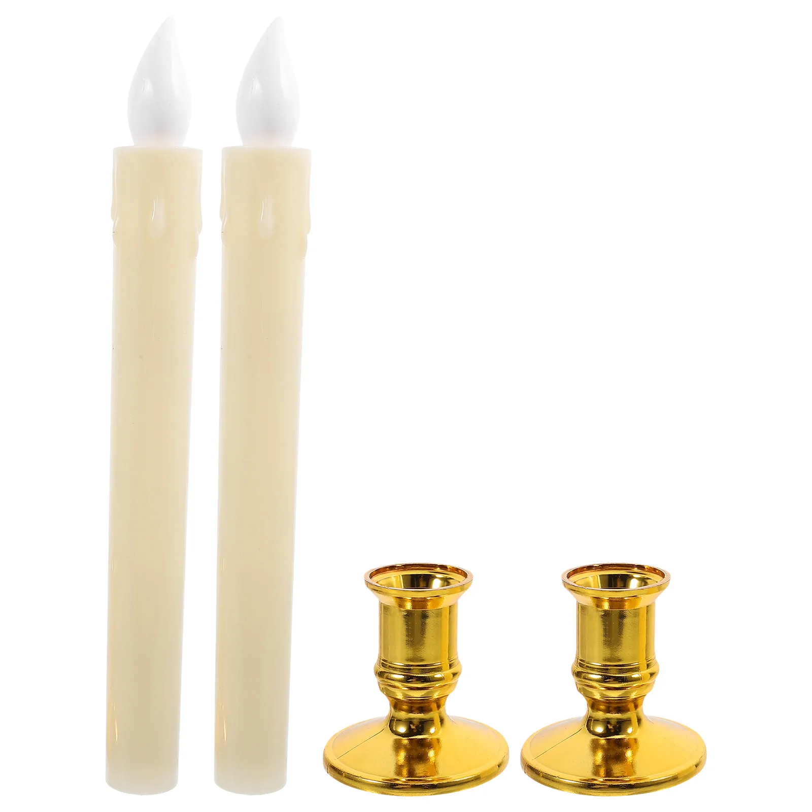 

4Pcs Realistic LED Lights Flameless Operated Candles Decorative Lamps for Party Home Restaurant Ambience