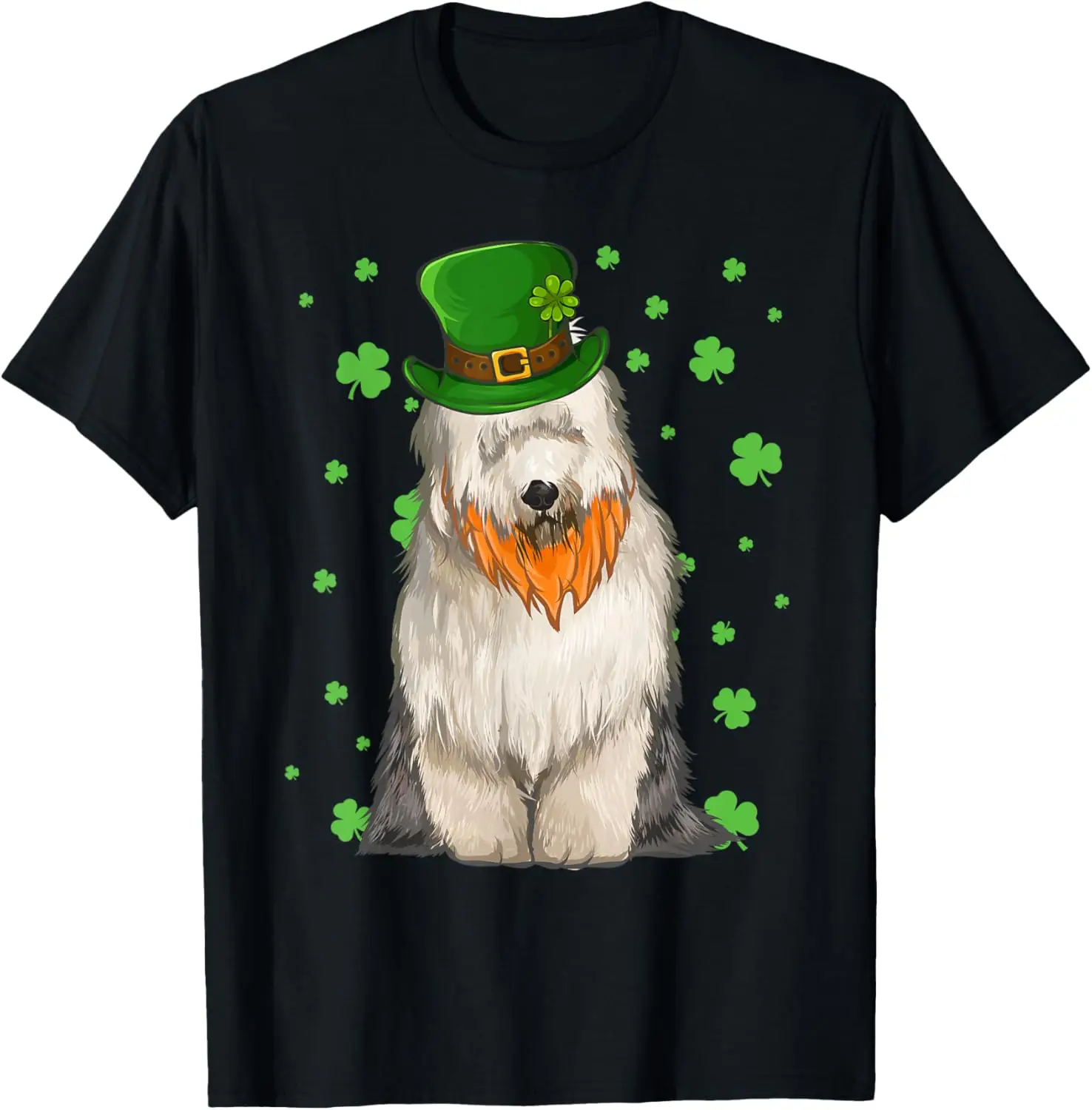 

St Patricks Day Old English Sheepdog Dog Shamrock Gift T-Shirt