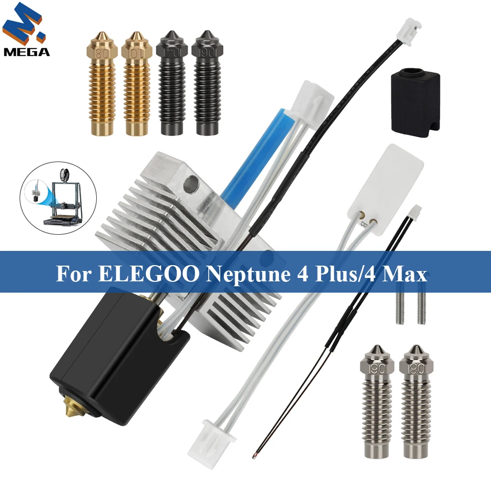 20v 80w Hotend For ELEGOO Neptune 4 Plus/4 Max Cartridge Heater 320 ℃ 3D Printer Parts nozzle for elegoo Neptune 4 max