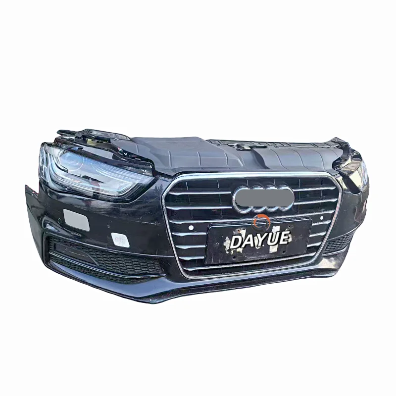 2015 A4 Front Bumper with Headlight Radiator Fan Set Plastic Second-hand Quality Bolt-On Universal Fitment